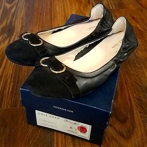 Cole Haan Black Leather Esme Ballet Flat 8